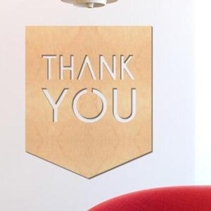 아트박스/디자인베이 우드월데코-레터링 thank you A68 (반제품)