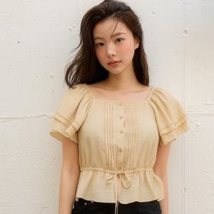 [올리브데올리브]스퀘어넥 플레어 블라우스 (OW5MB555)