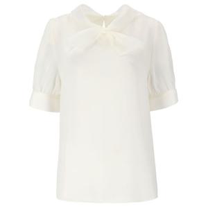 [에이비에프지]리본 타이 포인트 쉬폰 반팔 블라우스 APZ2HB40F