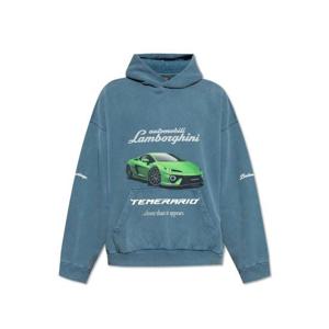 발렌시아가 후드 티셔츠 767877TSVT9 5002 DARKBLUE