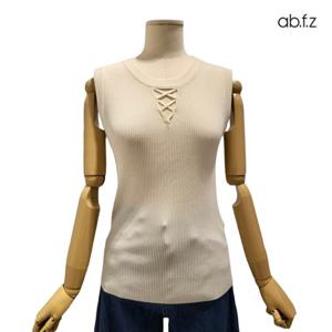 [에이비에프지]절개 포인트 골지 민소매 니트 APZ2ZW31F