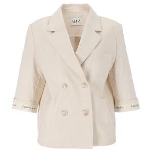 [에이비에프지]레터링 포인트 디테일 7부 데일리 재킷 APZ5QJ06E