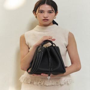 [헤지스] 클래식 블랙 레더 토트겸 숄더백 L[HIBA5F184BK]