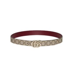 구찌 GG 마몽 리버시블 와이드 벨트 베이지 GG 슈프림 레드 659417-92TIG-9792