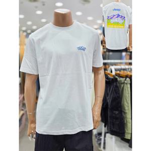 [지프]남녀공용 트레블 마운틴 반팔티셔츠(JQ0TSU382_WH)_DG