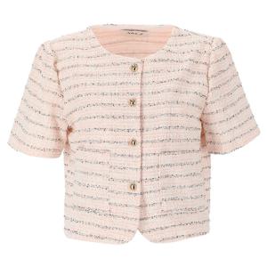 [에이비에프지]라운드넥 반팔 트위드 재킷 APZ2ZJ02E