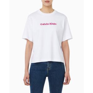 [캘빈클라인 진]여성 CK 투톤 3D 엠브로이더리 로고 반팔 티셔츠 화이트 47D205G (47D205G-