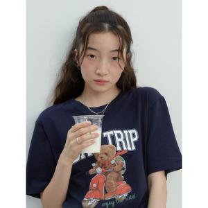 (165842AY3R) [에잇세컨즈] 베어 오버핏 티셔츠  네이비