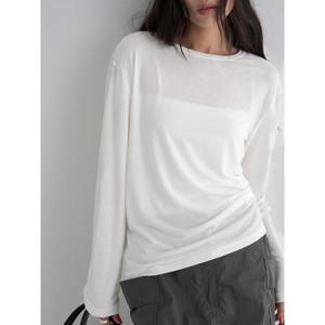 (325841LY20) [에잇세컨즈] 시어 루즈핏 긴소매 티셔츠  아이보리