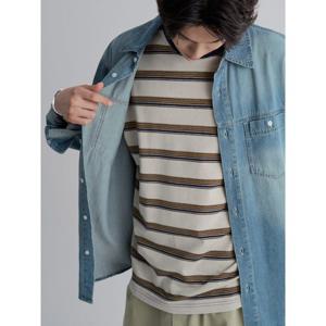 (225864EP1P) [에잇세컨즈] 라이트 웨이트 워싱 데님 긴소매 셔츠  블루