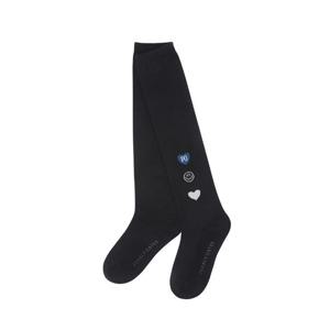 여성 스마일 하트 로고 니삭스 521E3SC201BK