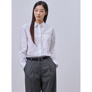 [빈폴레이디스]오프닝 솔리드 오버핏 셔츠 화이트 (BF4864S011)