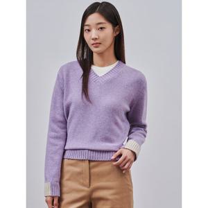 [빈폴레이디스]보카시 V넥 풀오버 라벤더 (BF4X51C09T)