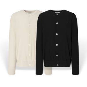 [헤지스] 남성 솔리드 라운드넥 가디건 HZSW5F200