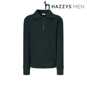 헤지스 남성 (HZTS5D404E2) 그린 하프집업 맨투맨