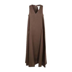 막스마라 SIMEONE 리넨 슬리브리스 원피스 2511221112600 002