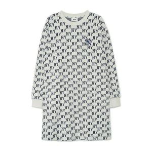 M MLB반바지 GQC 3FOPM0134-50CRD 여성 클래식 모노그램 자카드 오버핏 원피스