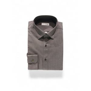 [에스티듀퐁(셔츠)]딥그레이 스냅버튼 주머니없는 일반핏셔츠 SE5FM11LS110SDY