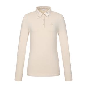 [핑] 여성 카라 라인 포인트 긴팔 티셔츠 121E3TO051_BG