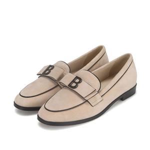 BABARA 바바라 양가죽 스웨이드 로퍼 베이지 BBF552
