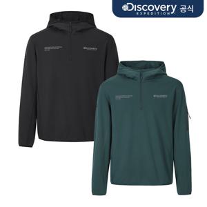 [디스커버리] 남성 델타픽 경량 레이어드 후드티 2종 택1  DMHD3A054-SET