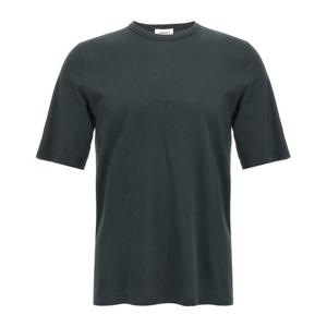 생로랑 로고 자수 코튼 반팔 티셔츠 818535YBHD2 1025