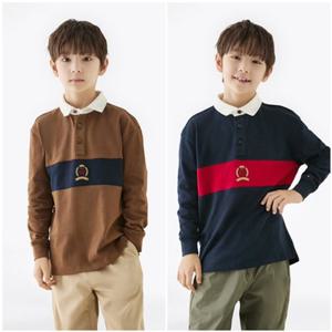 [타미힐피거칠드런TD] 크레스트 그래픽 폴로셔츠 (T42F7KKT500BT1)