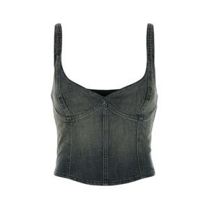 발렌시아가 민소매 티셔츠 849811TTW76 3394 NAVY