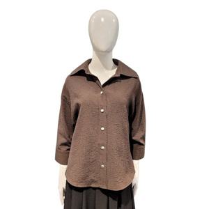 [페이지플린]카라넥 엠보싱 7부주름소매 블라우스F5CBL005A