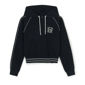 MLB후드티 GQC 3FHDV0344-50BKS 여성 스포티브 바시티 밴딩 크롭 후드티