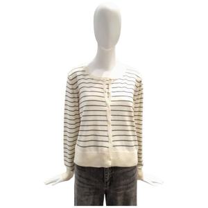 [페이지플린]라운드넥 단가라 버튼 장식 가디건 F5CKN403