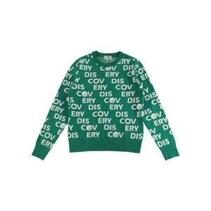 디스커버리 여성 올오버 로고스웨터 티셔츠 DWKTG2036-GNP