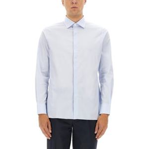 에르메네질도제냐 슬림핏 코튼 라이크라 셔츠 204108A2 9MFCMTG