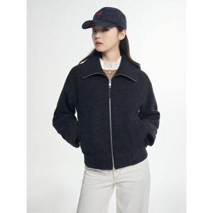 [빈폴레이디스] 울저지 집업 아우터형 코트  애쉬 (BF5X30C034)