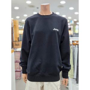 [지프]남녀공용 나침반 프린트 맨투맨(JQ3TSU802_BK)