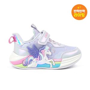 다이노솔즈 유니콘 레인보우 LED 운동화 퍼플 DNKCF3TSRB11PUR