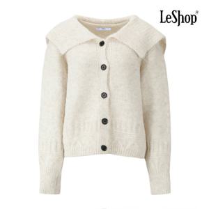 [르샵]블랙 버튼 빅 카라 짜임 니트 가디건 BPAKC018A