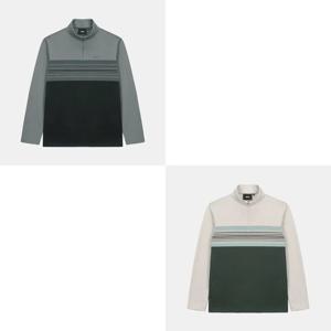 네파 [택가 129,000] 남성 스트라이프 패턴 기모 집업 티셔츠 - 7K75413