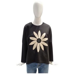 [페이지플린]빅 플라워 패치 루즈핏 긴팔 티셔츠 F5CTS502