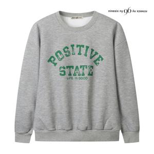 나인식스뉴욕  레터링 프린팅 기모 맨투맨 티셔츠 (NPATS007M0)