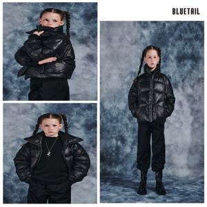 [블루테일]AZH4JP01BK 블랙 크롭 하이넥 다운 점퍼