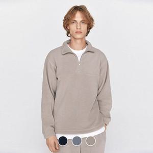 지오다노 025940 남자 후리스 하프집업 풀오버 01025940