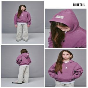 [블루테일]AZI2TS01PK 핑크 소매 별 프린트 후드티