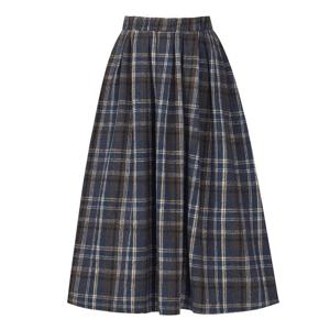 [포커스]핀턱 라인 체크 밴딩 스커트 PBINF5W1SK8191