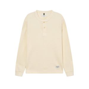 [헤지스]헤지스 크림 와플조직 헨리넥 HZTS4D605CR