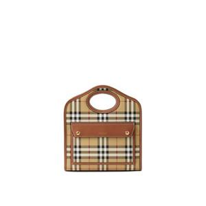 25SS Burberry 프린트 canvas 앤 레더 미니 Pocket h앤bag 8066166A9534 TP565317244