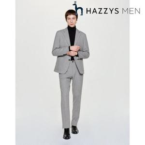 헤지스 남성 (HZJA5D461G2)  25FW 그레이 투톤 울TR 셋업 자켓