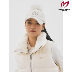 마스터바니  (421D4CP402) 여성 퍼 장식 심볼 코듀로이 볼캡