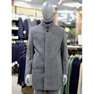 런던포그 세이브존04 그레이 퍼 패턴코트 퍼에리 케시미어혼방 7부코드 LOWMA854