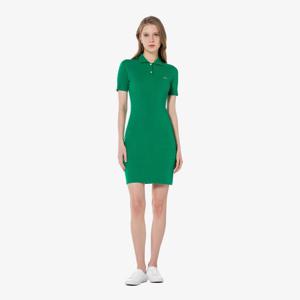 [라코스테공식] 여성 케이블 반팔 스웨터 드레스 EF382E-55G SIW